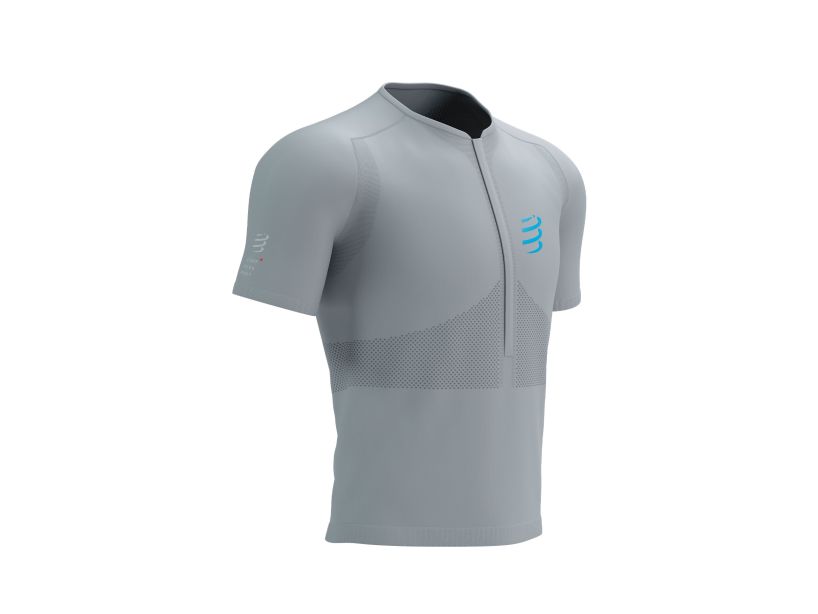 TRAIL HALF-ZIP FITTED SS TOP - ALLOY